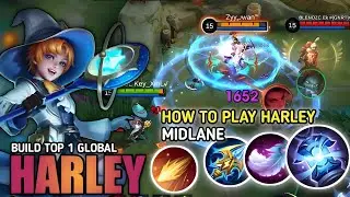 HARLEY BEST BUILD | How To Play Harley In Mid Lane | Skill Combo Harley #mobilelegends #mlbb