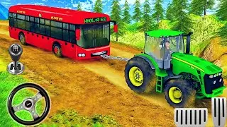 Chained Tractor Towing Bus 3D Simulation Game 2020- Best Android IOS Gameplay