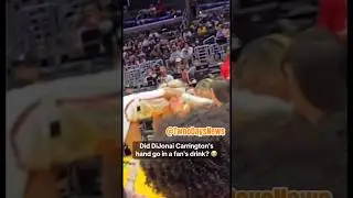 DiJonai Carrington hand ends up in Fans Drink🤣 #wnba #connecticut #suns #viral #shorts #trending