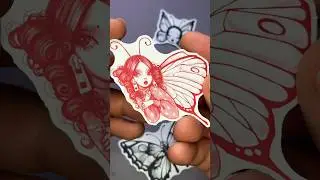 I designed a tattoo collection! 🦋 &ldquo;Kaleidoscope&rdquo; temporary tattoos, now in my YT store #pidgindoll
