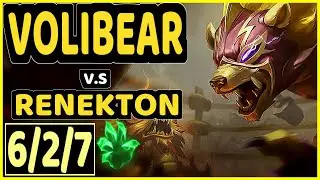 ICEBEASTO (VOLIBEAR) vs RENEKTON - 6/2/7 KDA TOP GAMEPLAY - EUW Ranked GRANDMASTER