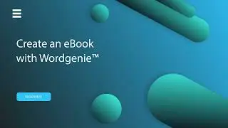Create e-book with Wordgenie | Designrr.io
