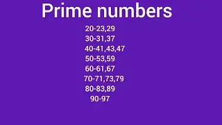 How to remember prime numbers from 1-100