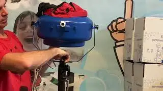 Speaker stand - Super E Foam Machine Cannon setup