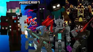 Marvel VS Bosses (Minecraft Mob Battle) 