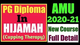 AMU News Course 2020 | PG Diploma Hijamah (Cupping therapy)
