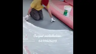 TONY'S CARPETS AND INSTALLATIONS SEAMING DOUBLE GLUE COMMERCIAL CARPET WITHOUT A MATCH AS YOU CAN C