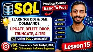 Master DDL & DML Commands in Minutes! UPDATE, DELETE, DROP, TRUNCATE, ALTER Explained