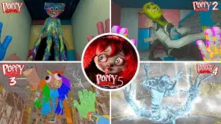 Poppy Playtime: Chapters 1, 2, 3, 4, 5 - All BOSSES and ENDINGS in BRIGHT Mode & Jumpscares #13