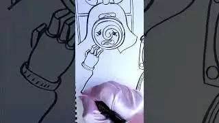 How to draw CLOCKMAN in squid game? Skibidi Multiverse Animation #letsdrawtogether #skibiditoilet