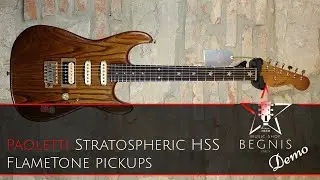 DEMO - PAOLETTI STRATOSPHERIC HSS WINE with FlameTone pickups in Victory Sheriff 22