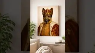German Shepherd Royal Canvas Reaction | Premium Dog Wall Art