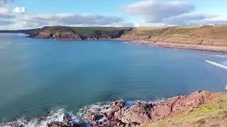 Manorbier beach coast path