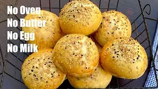 Chicken buns recipe without oven | Chicken Stuffed Buns | Creamy Chicken buns without oven| bread