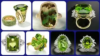 beautiful August birthstone green peridot women's cocktail rings collection