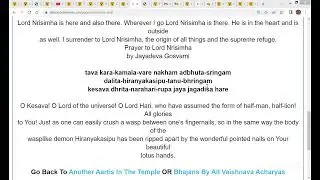 Bhakta Prahallada Prayers SB7.9.20&50 slokas by Bhaktini Usha Patel 