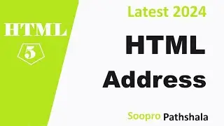 HTML Address | How to use Address element in HTML | Address tag in HTML