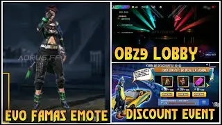 Ob 29 Lobby | Evo Famas Emote | Ob29 Update | Gold Royale New Bundle | Discount Event In Free fire