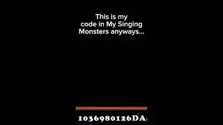 My code in My Singing Monsters #mysingingmonsters #friendcode