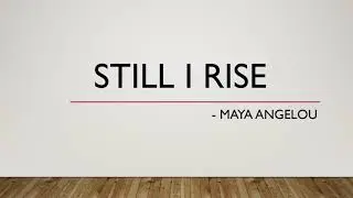 Still I Rise Poem | Summary, Explanation & Theme | English Literature Lesson