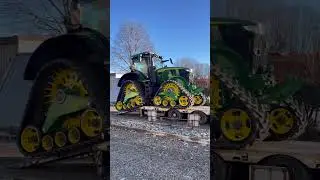 Showcasing the Powerhouse: John Deere Track Tractor Ready for Transport #tractor