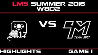 M17 vs TM Game 1 Highlights LMS Summer 2016 W8D2 Machi vs Team Mist   TM vs M17   LMS LOL