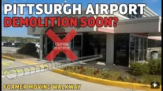 Pittsburgh Airport's Old Moving Walkway -- from the parking lot to the Landside Terminal