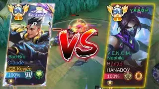 NGERI😱 TOP GLOBAL CLAUDE KETEMU TOP 1 GLOBAL HANABI ! SUMPAH MAIN NYA GABIS ADI TEBAK! - MLBB