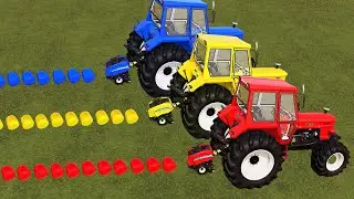 LAND OF MINI! ULTRA SMALL BALER VS BIG TRACTORS! COLORFUL HOBBY FARM! |Farming Simulator 19