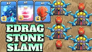 Electro Dragon Attack With Stone Slammer & Recall Spell!! Easy Th15 Attack Strategy - Clash of Clans