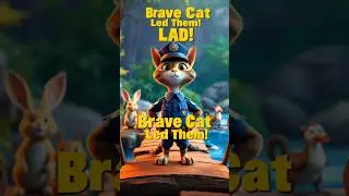 Brave Cat Saved the Day | Inspirational Animal Story 🐾 | Officer Whiskers Leadership