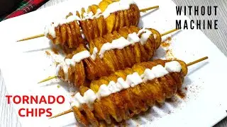 Potato Tornado Chips Recipe Without Machine | Spiral Potato Snacks Recipe | Food n Food