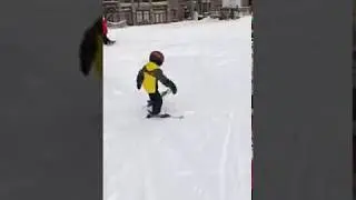 Benjamin Bonk - Second Day on Skis! - Age 5 - Kicking Horse, BC
