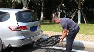 Hitch Mount Cargo Basket Folding Cargo Carrier With High Side