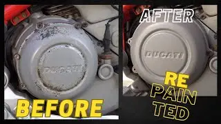 Repainting a Ducati Engine Clutch Cover [4K]