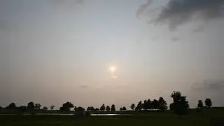 Hazy Sunset from PNW Wildfire Smoke 4K Timelapse