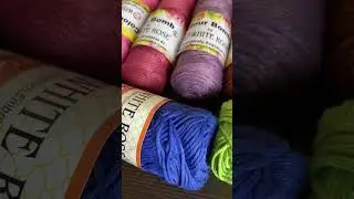 6ply thick crochet yarn. color bomb 8 by White Rose Rs 98:100gm and Soft knitting cotton Rs 85/50gm