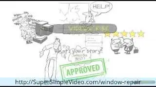 Low-Cost Video Marketing For Window Repair | Whiteboard Animation Video Ad #1 | 888-575-7282