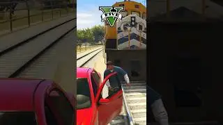 HIT BY TRAIN OR GET IN CAR IN EVERY GTA GAMES #gta #gta5 #gtasanandreas #gtav #gta6 #gaming #shorts