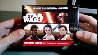 Star wars THE FORCE AWAKENS TOPPS CARDS cromos.PACKS and medallion!!