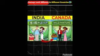 Famous Cartoons जो दूसरी Countries में अलग दिखते हैं 😲! #ytshorts #cartoonfacts #shinchanhindi