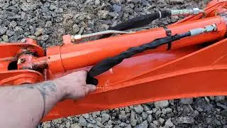 replacing a seperated hydraulic line on the kioti backhoe