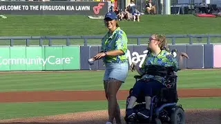 News On 6's Tess Maune Throws Out First Pitch For Tulsa Noodlers