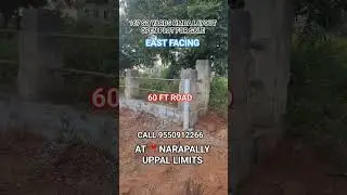 167 SQYD E/F COMMERCIAL OPEN PLOT FOR SALE IN NARAPALLY UPPAL LIMITS HYD, HMDA APPROVEDPRICE 65K P Y