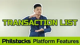 Philstocks Platform Features: Transaction List