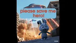 Epic Bunny vs UFO Invasion, Cute Hero Saves The City!#EpicBunny #AIAnimation #UFOInvasion #BunnyHero