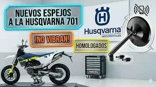 Los mejores espejos homologados para la husqvarna 701Sm. No vibran cambio de espejos