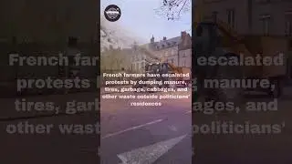 French Farmers Dump Manure at Macron&rsquo;s Home | EU-Mercosur Deal Sparks Explosive Protests #shorts