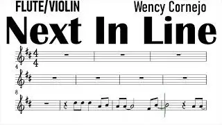 Next In Line Flute Violin Sheet Music Backing Track Play Along Partitura