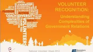 National Volunteer Week: Government Relations Seminar
